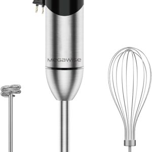 MEGAWISE Immersion Blender 12 Speeds Titanium Blades-0