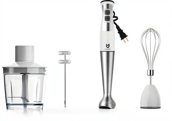 UTALENT Hand Blender White 8 Speed BPA Free Modern Design-2