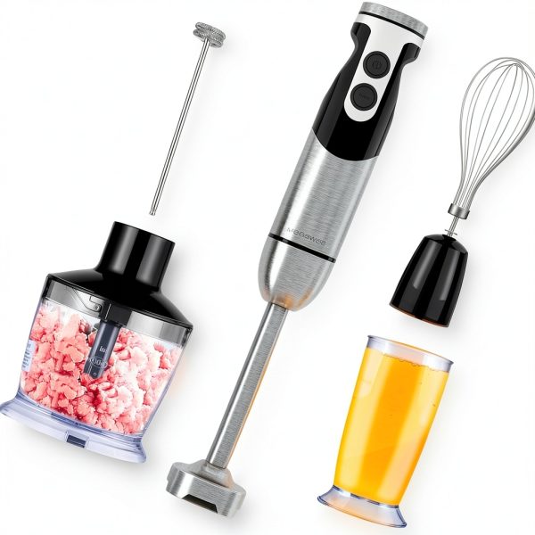 MEGAWISE Hand Blender 12 Speeds BPA Free Stainless Steel-1
