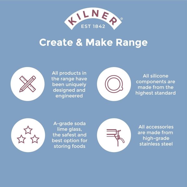 Kilner Butter Churner Glass Jar with Metal Gears-9