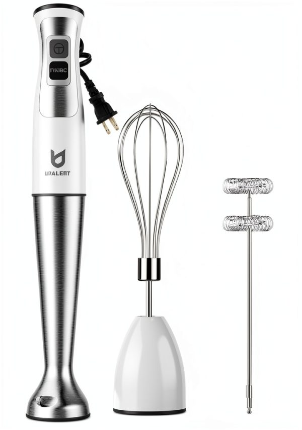 UTALENT Immersion Blender 8 Speed Stainless Steel BPA Free-5
