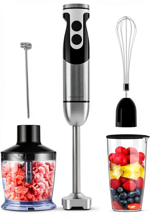 MEGAWISE Hand Blender 12 Speeds BPA Free Stainless Steel-0