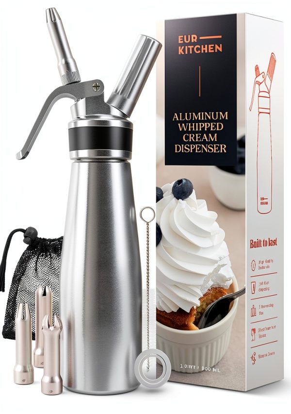 Whipped Cream Maker EurKitchen Aluminum Whipper-0
