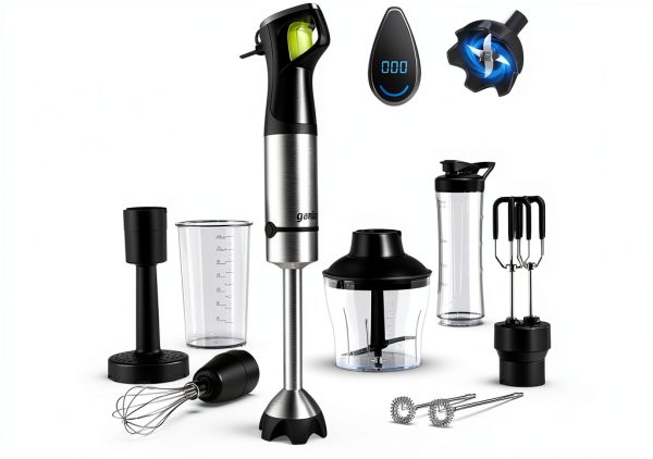 Ganiza Hand Blender 1200W BPA Free Detachable Attachments-0