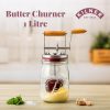 Kilner Butter Churner Glass Jar with Metal Gears-1