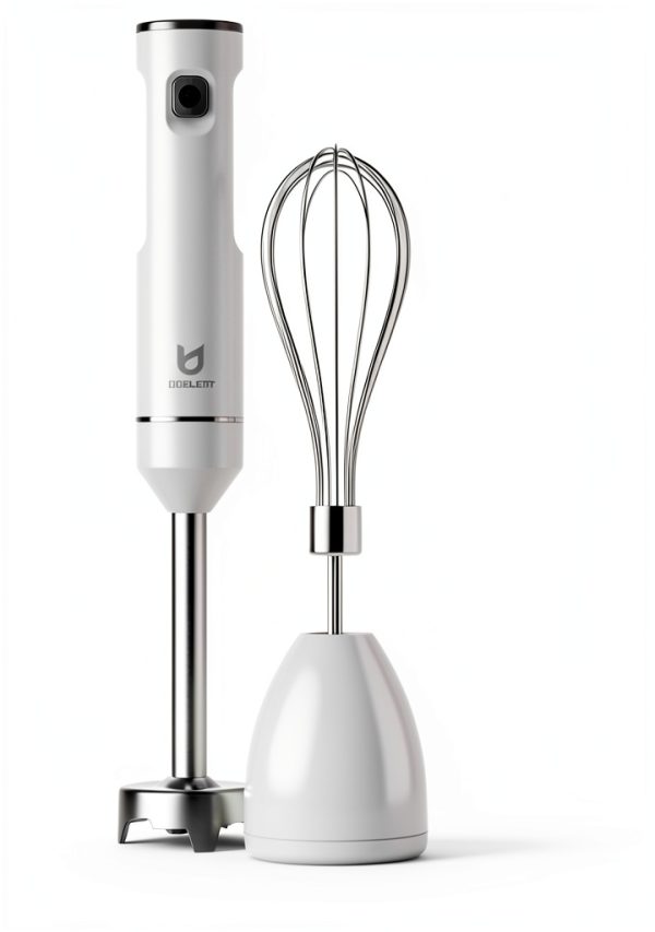 UTALENT Cordless Hand Blender Rechargeable White Stainless-2