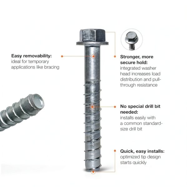 Simpson Strong Tie THDB62100H Washer Concrete Screw Anchor-2