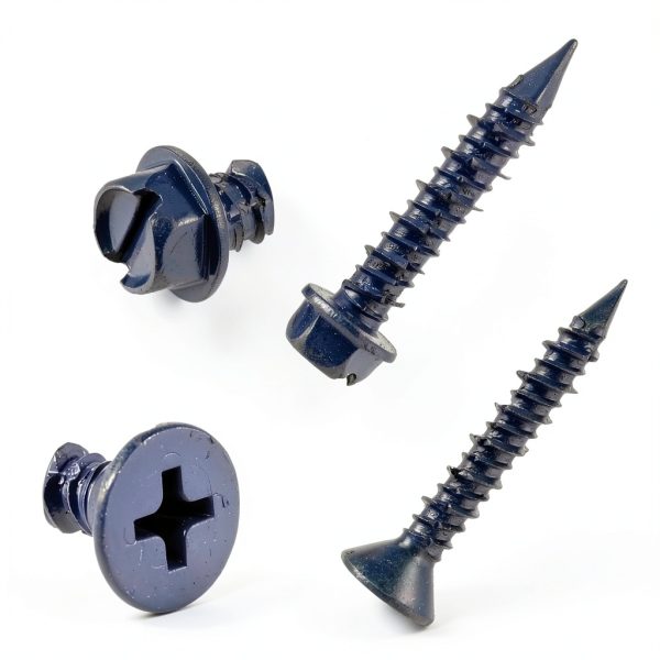 Concrete Screw Assortment Kit HOLIANSENG 200pcs Diamond Point Screws-1