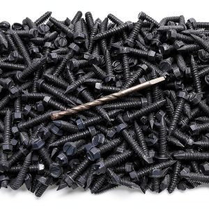 Hex Washer Head 1/4 x 1-1/4 Concrete Screws Tapcons + 3 Bits Lexar-0