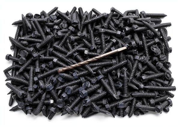 Hex Washer Head 1/4 x 1-1/4 Concrete Screws Tapcons + 3 Bits Lexar-0