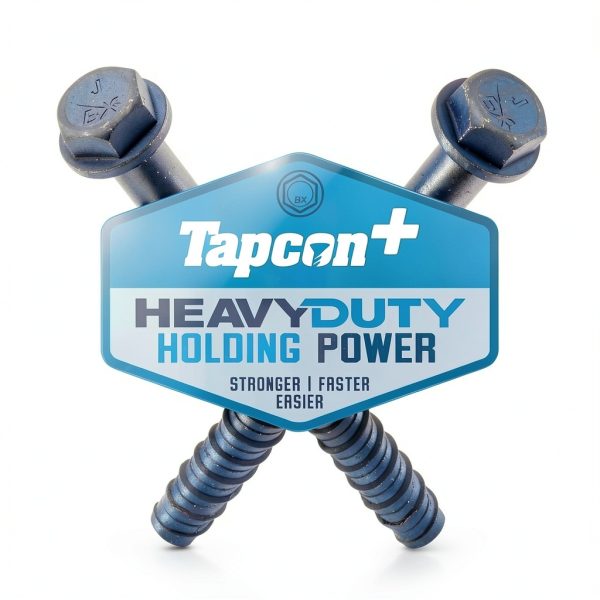 Tapcon+ 3/8 x 2-1/4 Hex Head Concrete Anchors 10 Pack Blue Coating-3